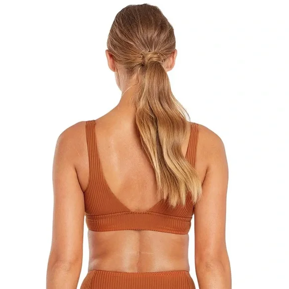 Vitamin A Sienna Tank Bikini Top Brown Size Medium